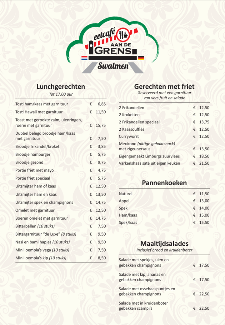 Menukaart 1